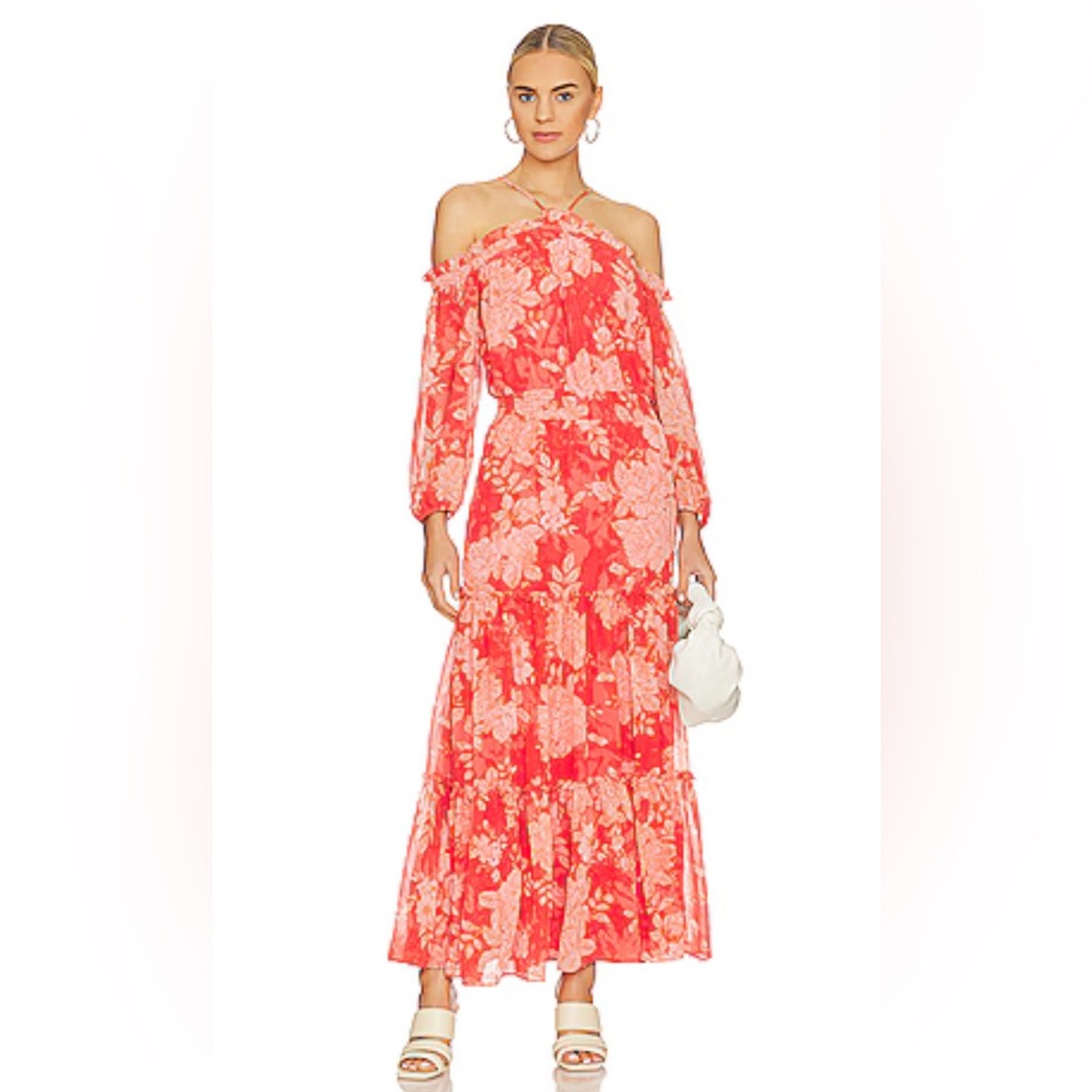 NWT Smocked Waist Halter Maxi Dress in Rose Of Sharon
1. STATE